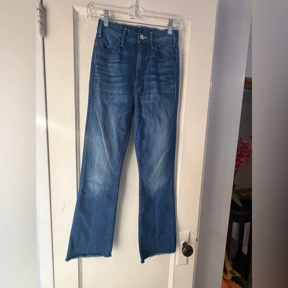 MOTHER The Hustler Ankle Fray Squeeze It Jeans 25